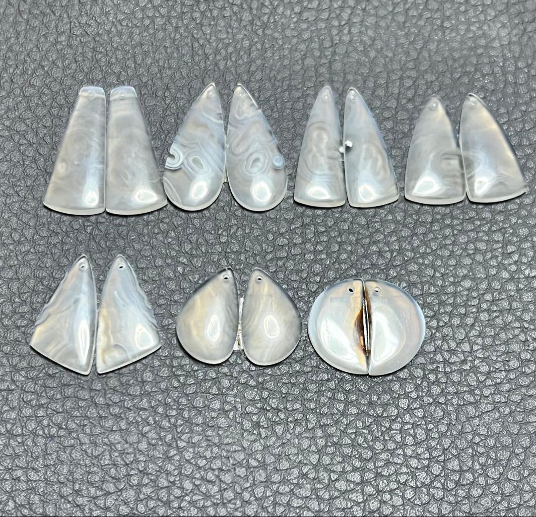 アイリスアゲート　数種類　14kgfピアス