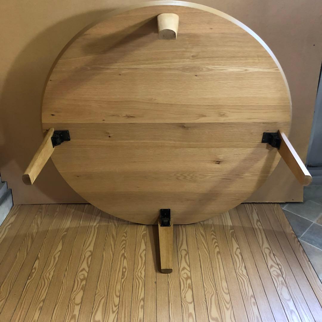 【SO様】天然木折り畳みテーブル ちゃぶ台　円卓　定価29,800円