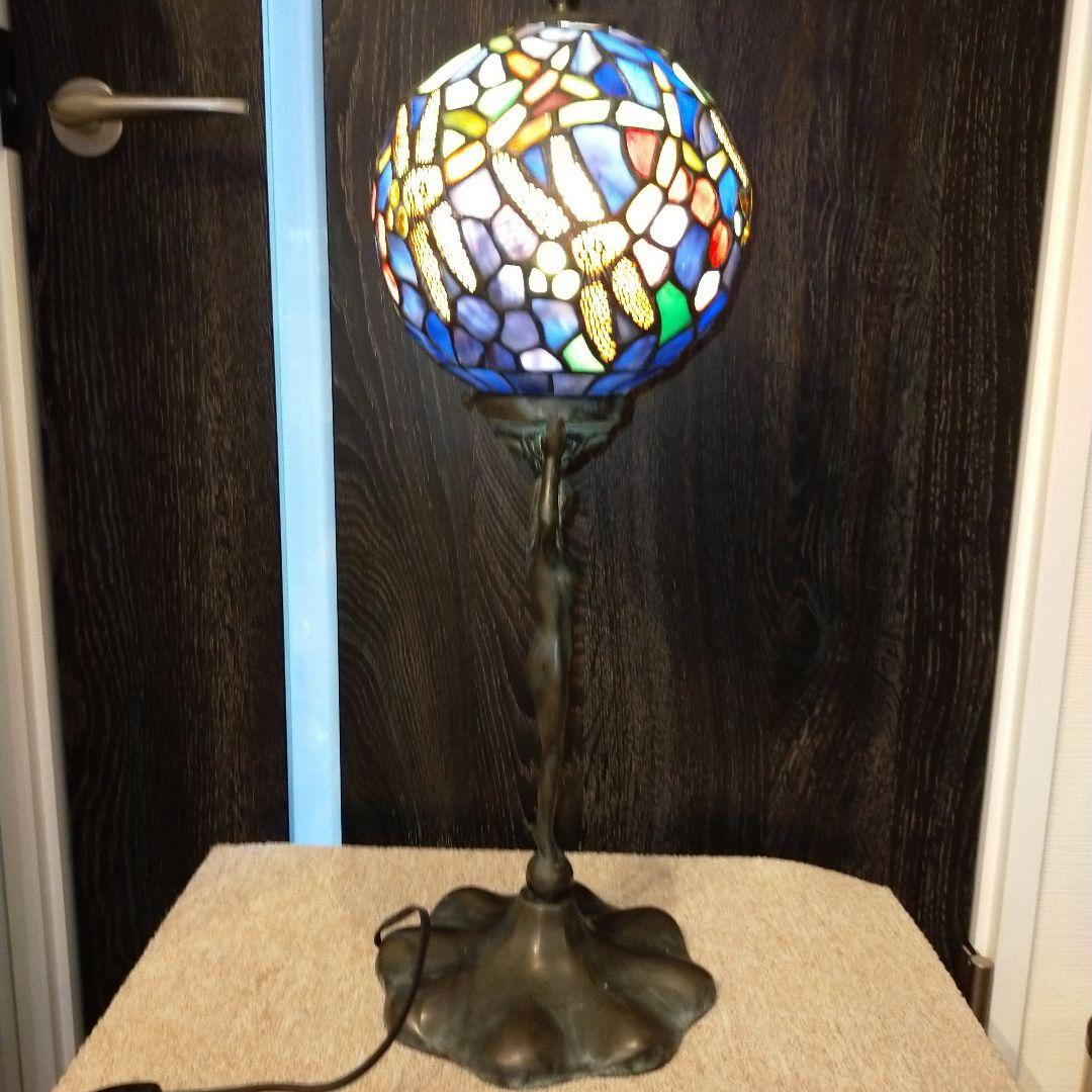 524 ステンドグラス球体ランプ