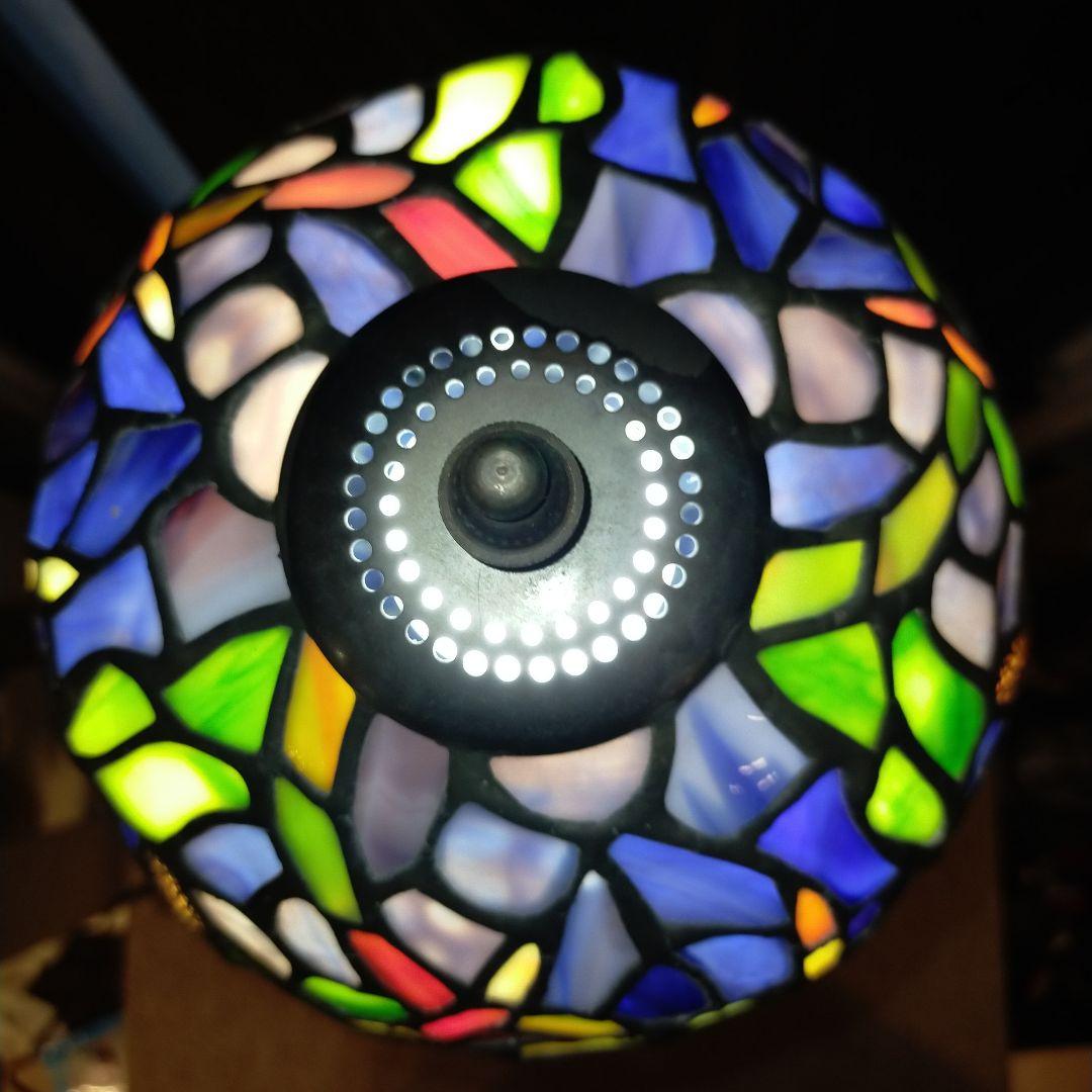 524 ステンドグラス球体ランプ