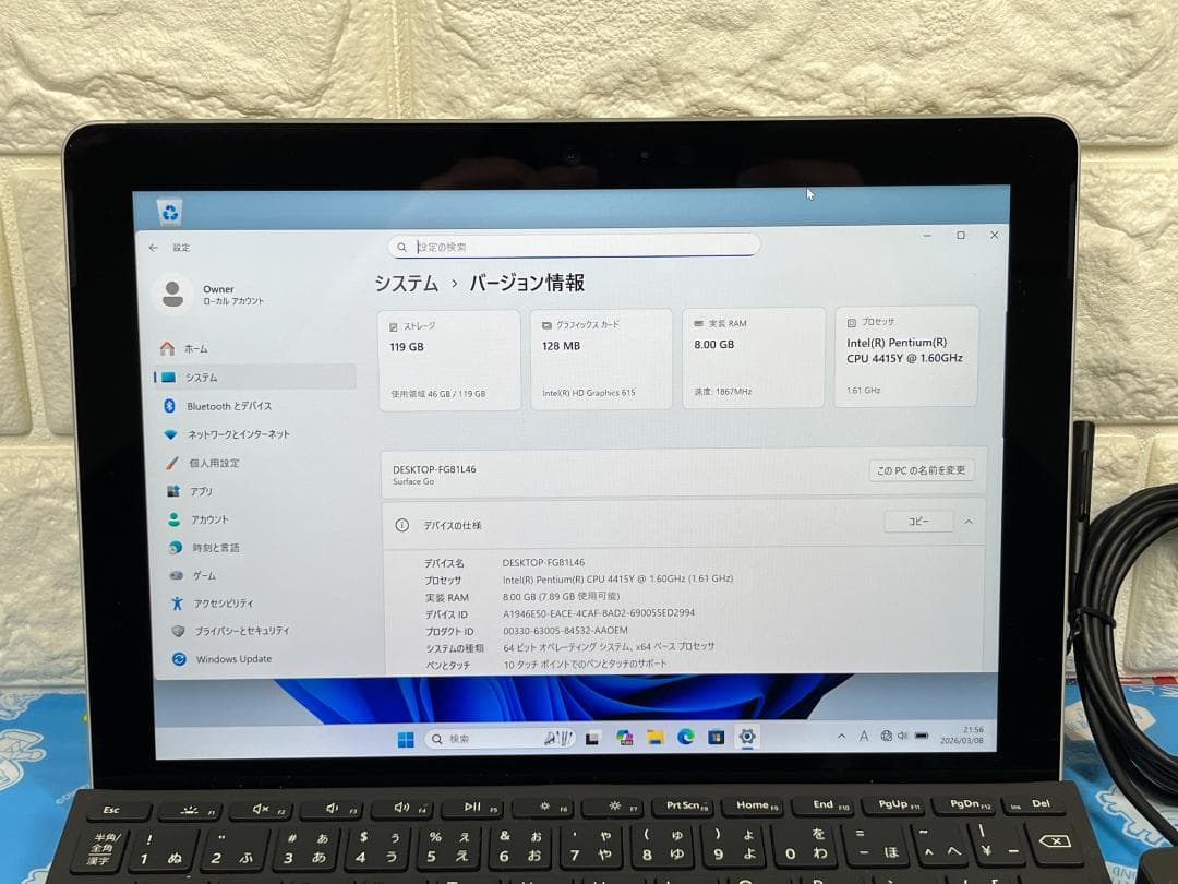 Microsoft Surface Go 8GB 128GB タブレット 美品