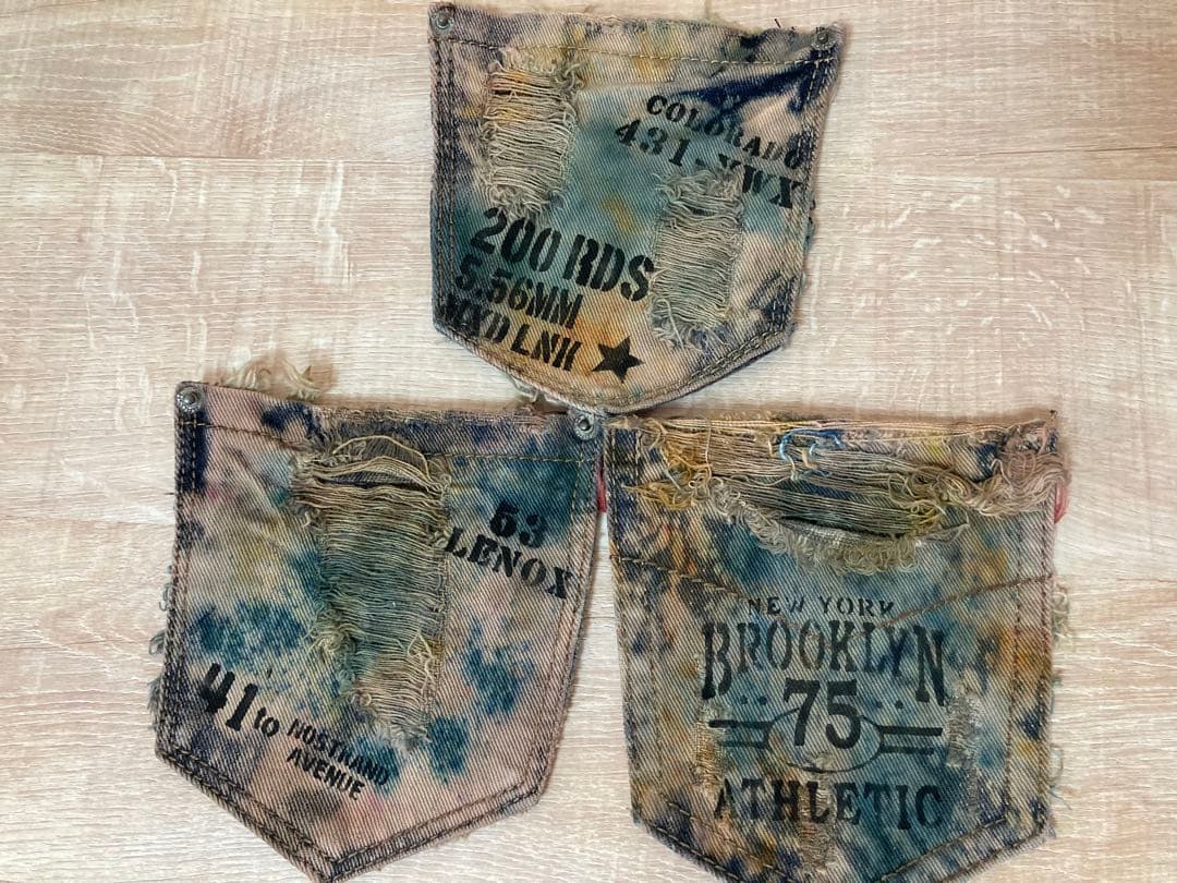 手染めデニムポケット №7