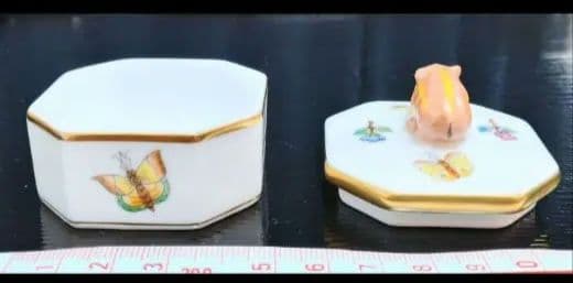 ヘレンド 干支 猪 亥 ウリボウ 瓜坊 ボンボ二エール 小物入れ 1点 八角