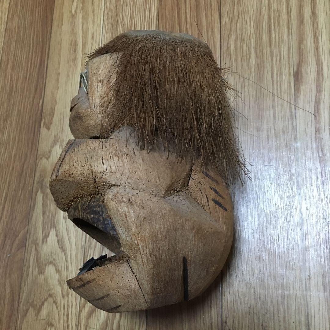 ★★0986 ヤシの実 人形 猿 サル　灰皿 物入れ