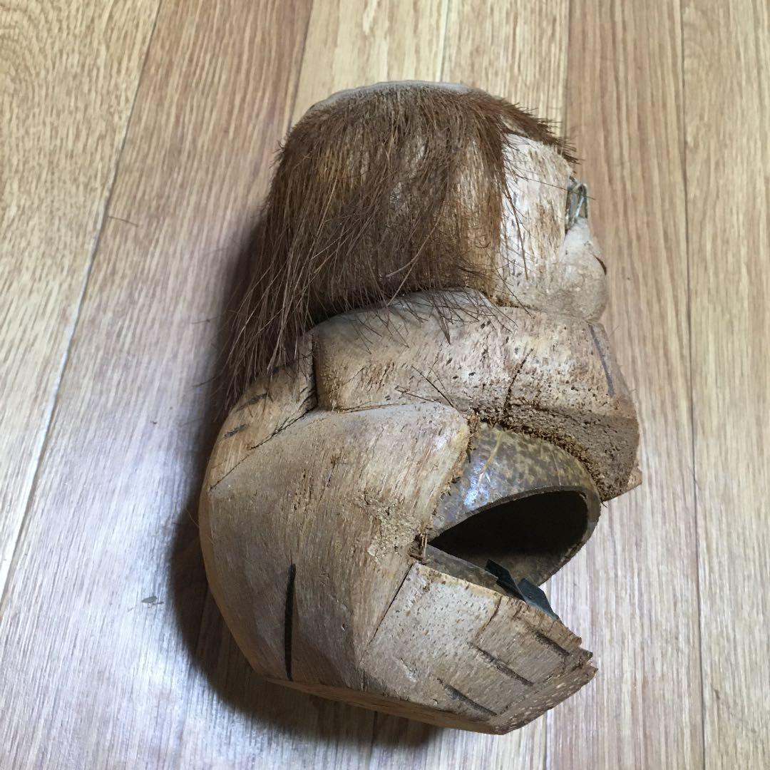 ★★0986 ヤシの実 人形 猿 サル　灰皿 物入れ