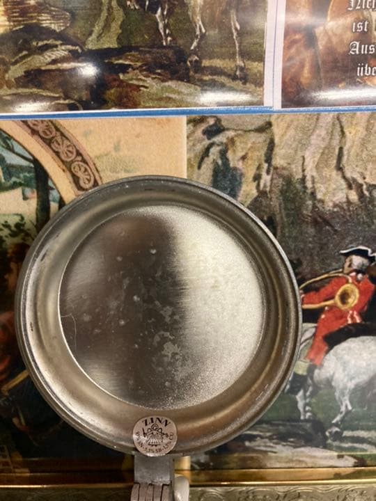 ドイツ製ZINN蓋付きビアジョッキ