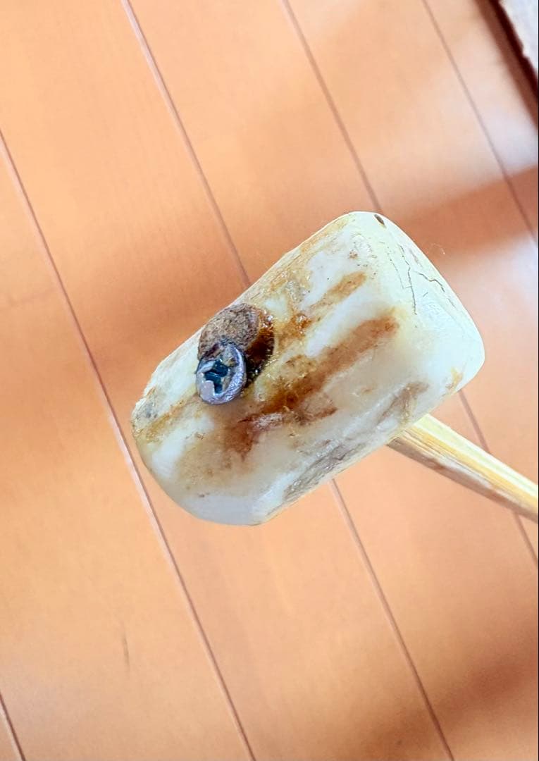 阿波踊り　鉦カネ 鳴物 鉦 金具 木製柄持ち手　バチ付き