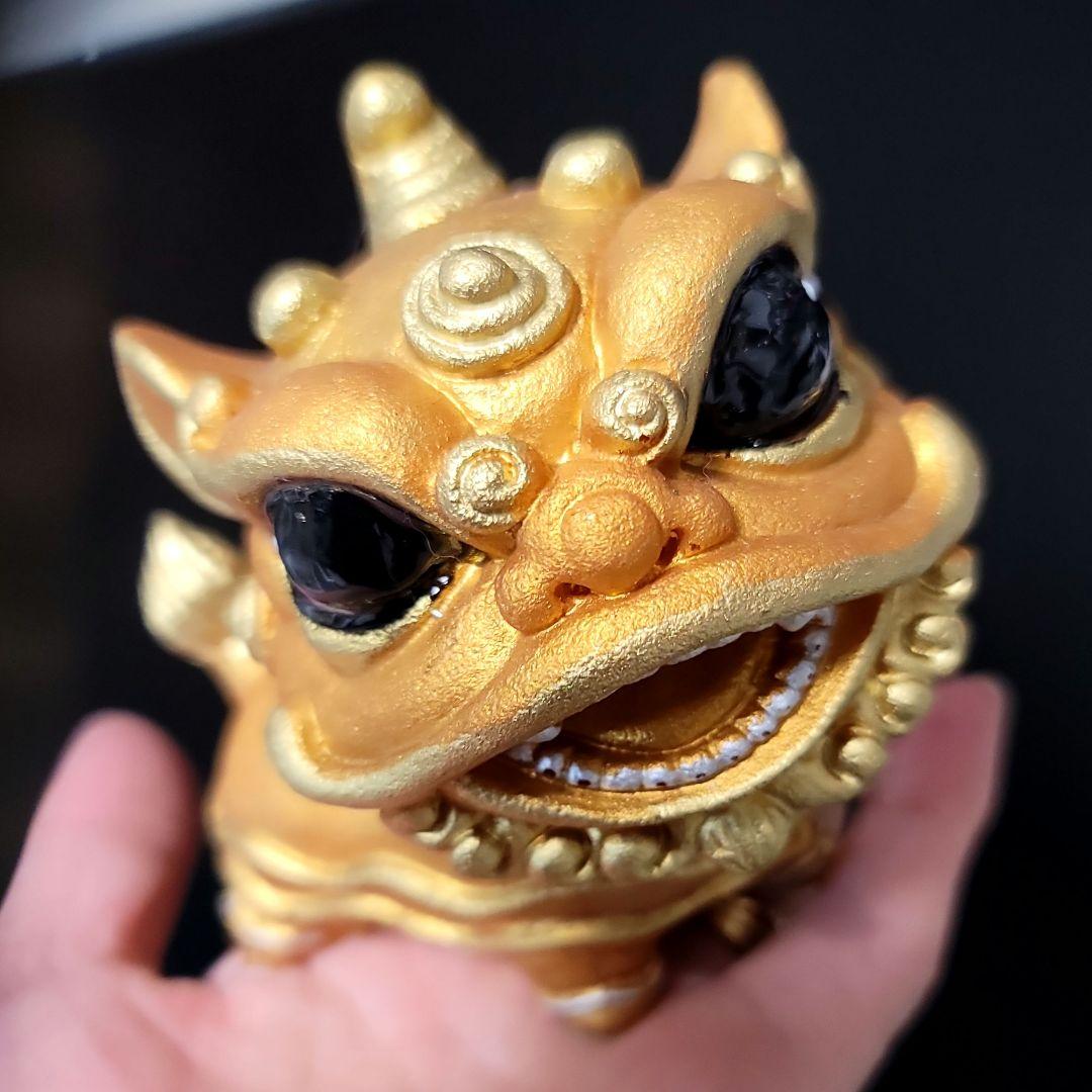 339最強の神様 黄金のシーサー 大きな運とツキを呼び寄せる。魔除け邪気祓い。