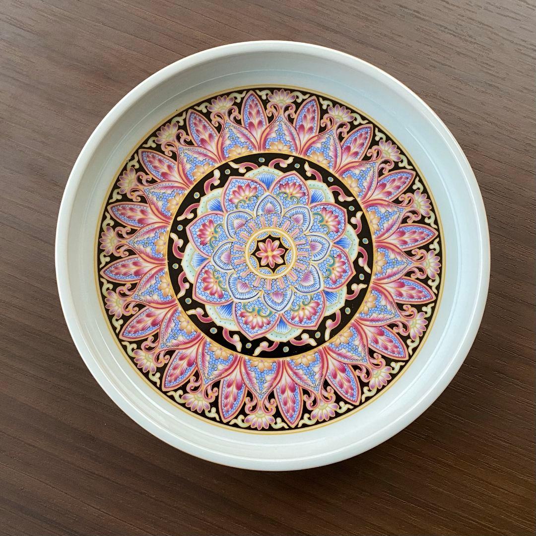 未使用品 景徳鎮琺瑯彩浄土蓮華馬蹄蓋碗 中国美術 湯呑み 茶器 茶杯 煎茶道具