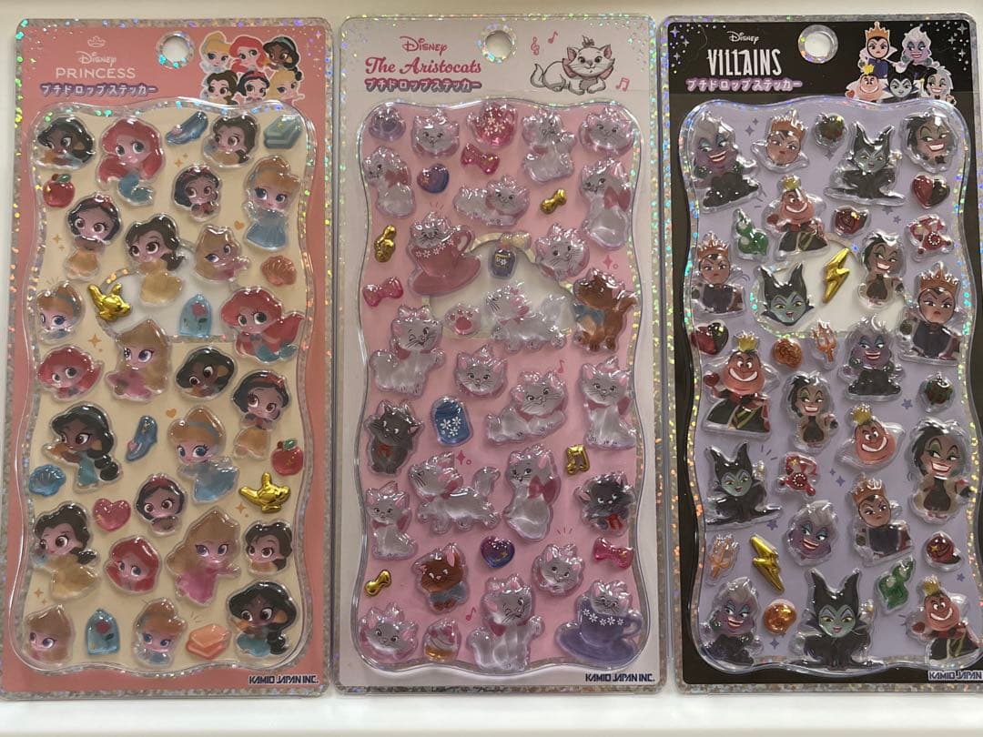 【正規品】ディズニープチドロップステッカー　9点セット