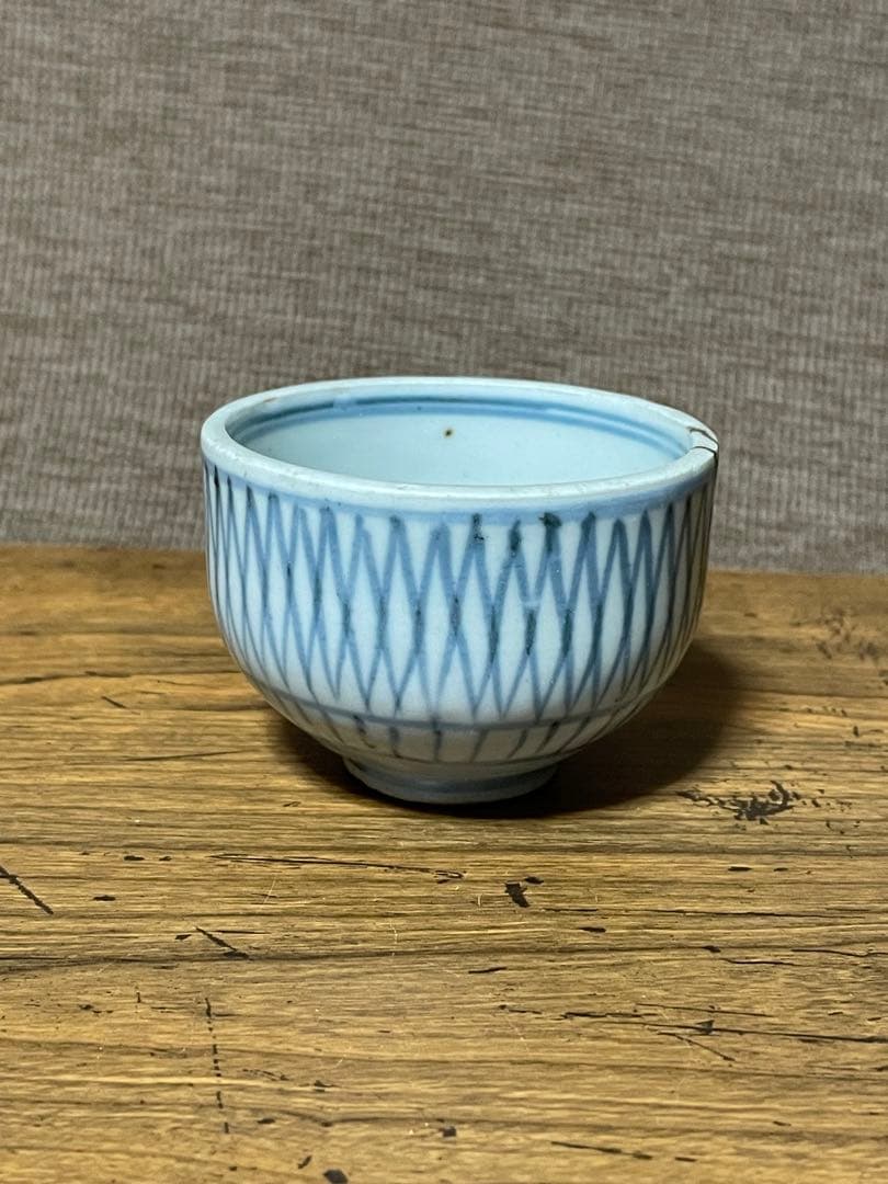 古伊万里 網目肉厚ころ茶碗