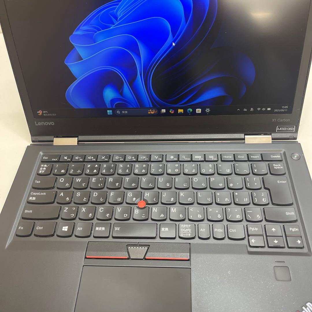 #250 レノボ Thinkpad X1 Carbon i7-6500U 8GB