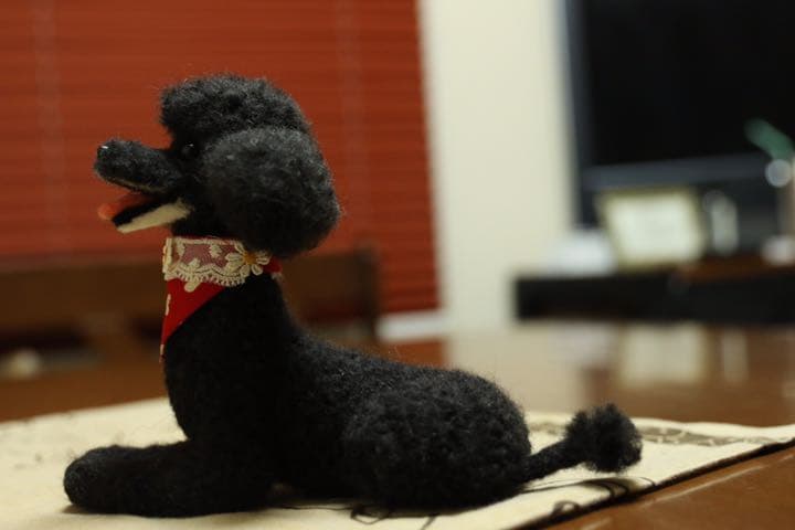 羊毛フェルト　トイプードル　ブラック