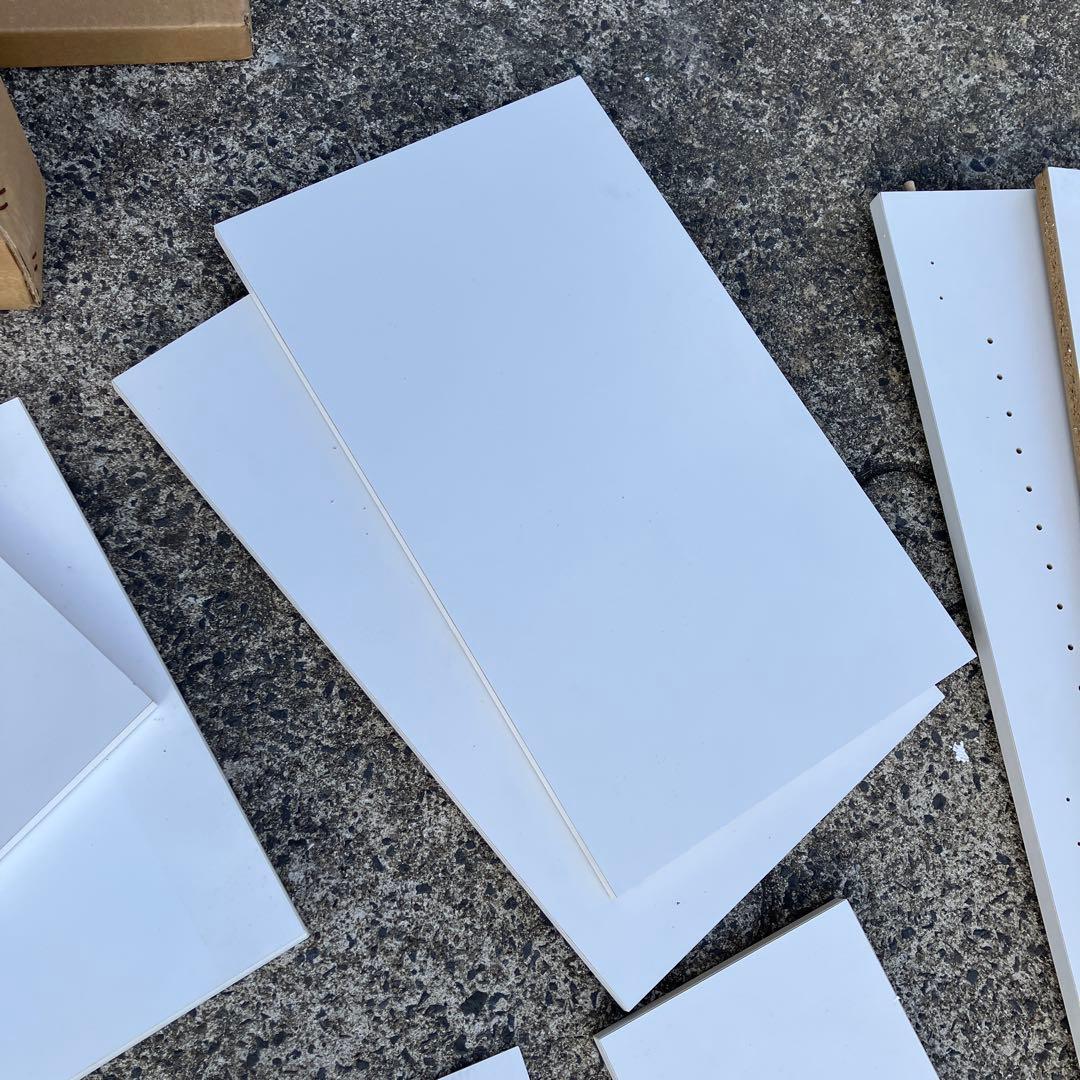 D-4 未使用 木製キャビネット ホワイト 食器棚 SHK-60G WH