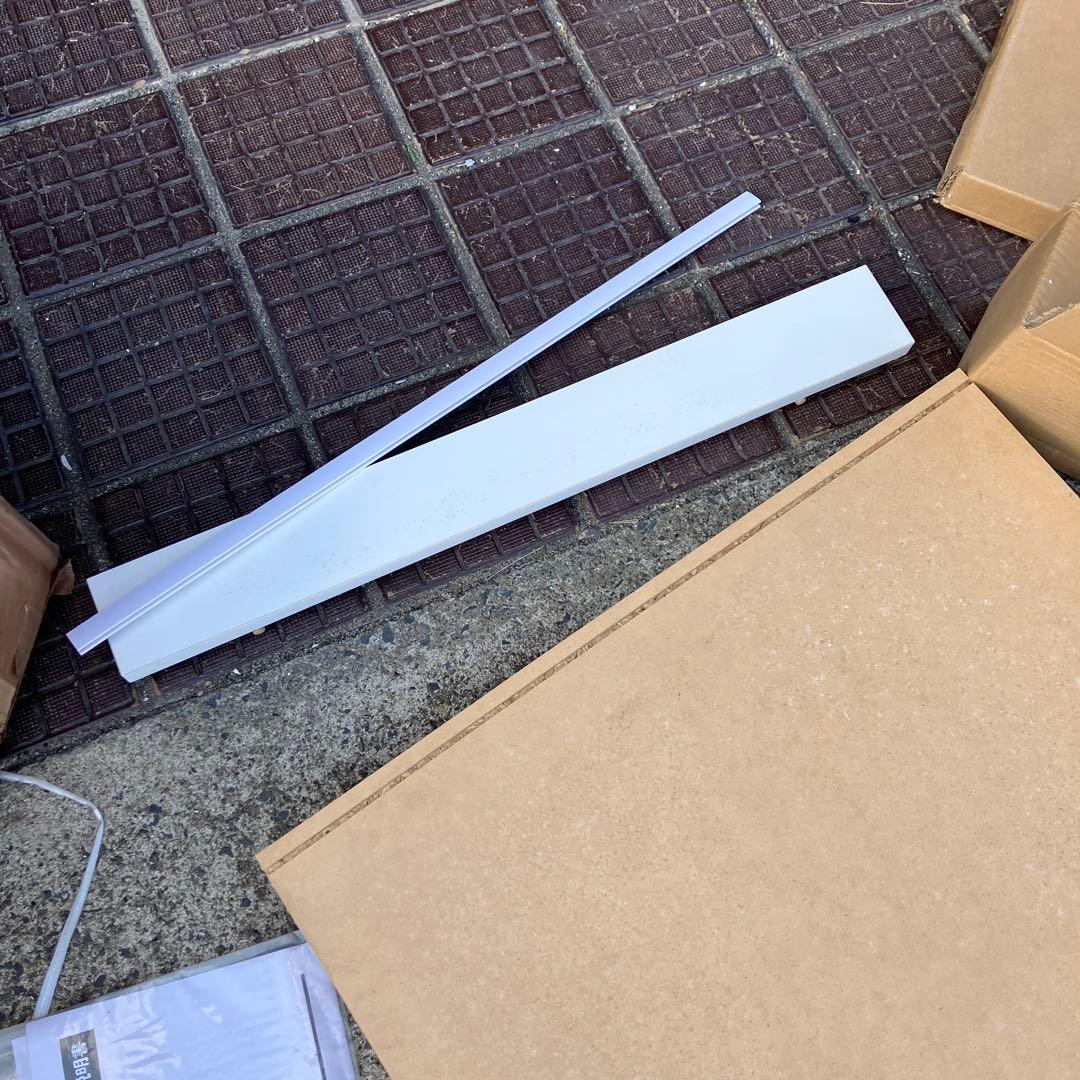 D-4 未使用 木製キャビネット ホワイト 食器棚 SHK-60G WH