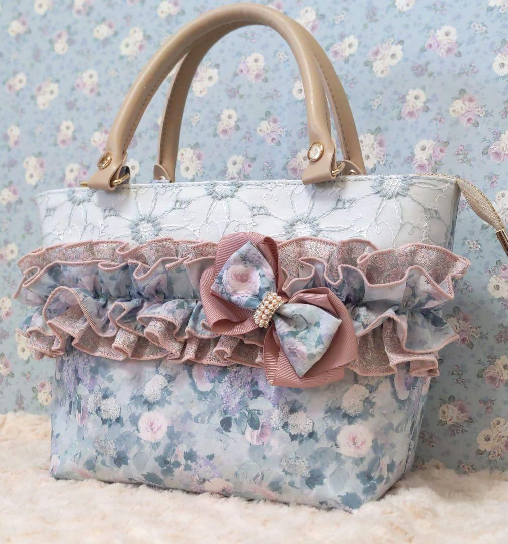リバティ　ハムステッドサマー　ホビーラ限定　チャーム付ダブルフリルトート