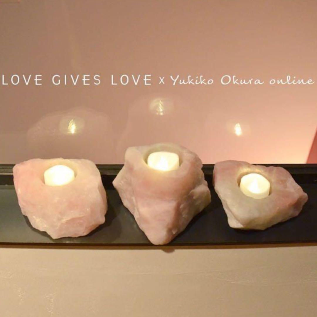 お値下げ最終▪︎希少▪︎水晶▪︎キャンドルホルダー▪︎一点もの▪︎未使用保管品