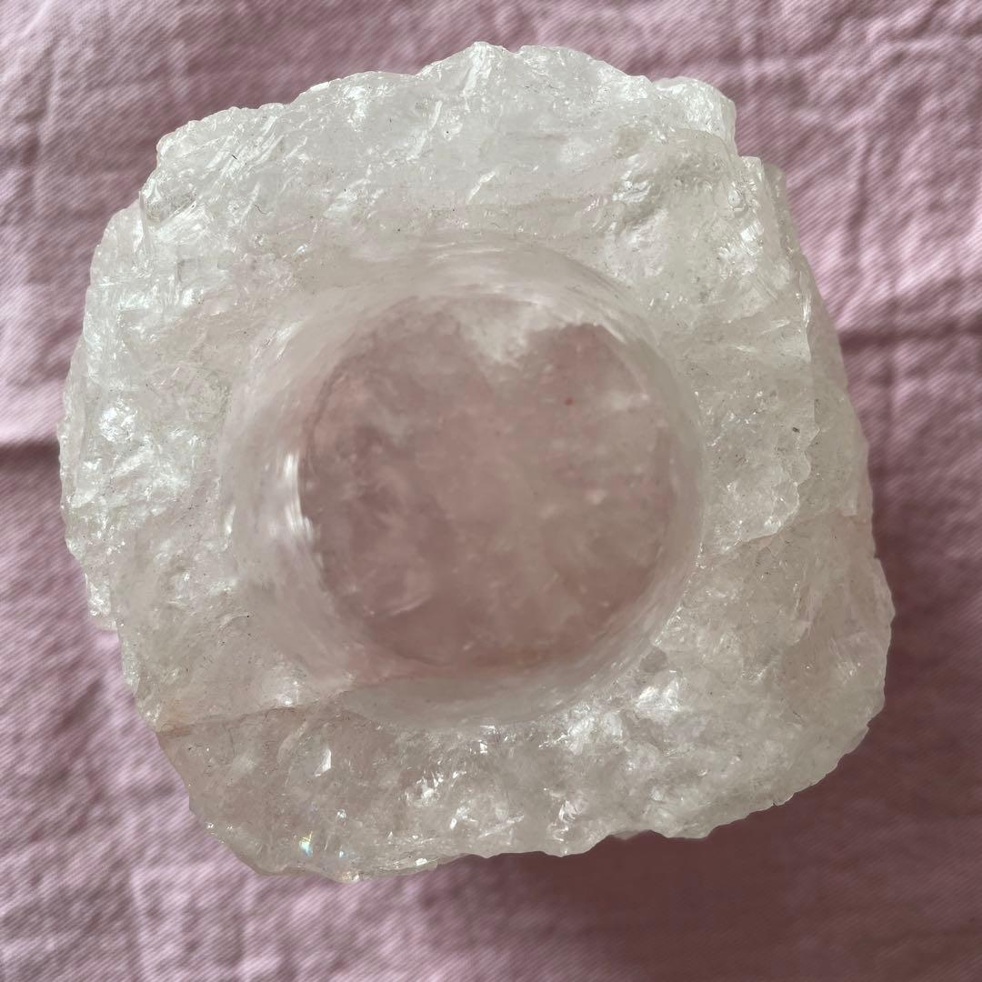 お値下げ最終▪︎希少▪︎水晶▪︎キャンドルホルダー▪︎一点もの▪︎未使用保管品