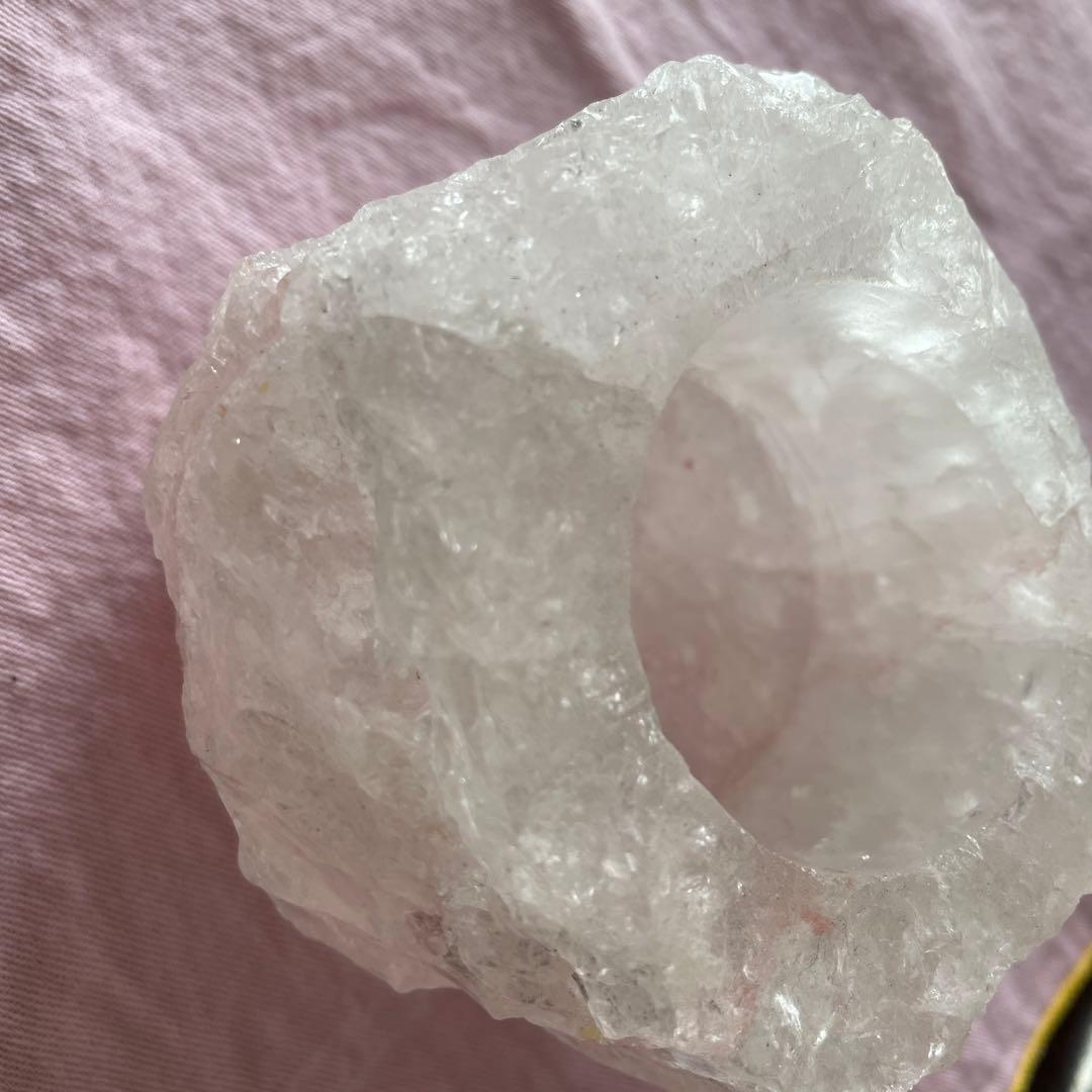 お値下げ最終▪︎希少▪︎水晶▪︎キャンドルホルダー▪︎一点もの▪︎未使用保管品