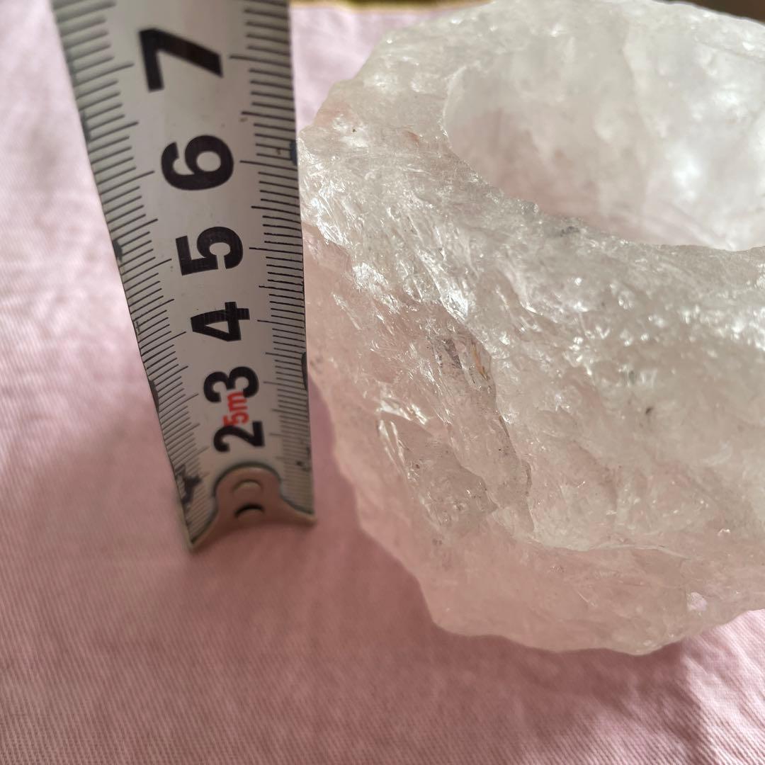 お値下げ最終▪︎希少▪︎水晶▪︎キャンドルホルダー▪︎一点もの▪︎未使用保管品