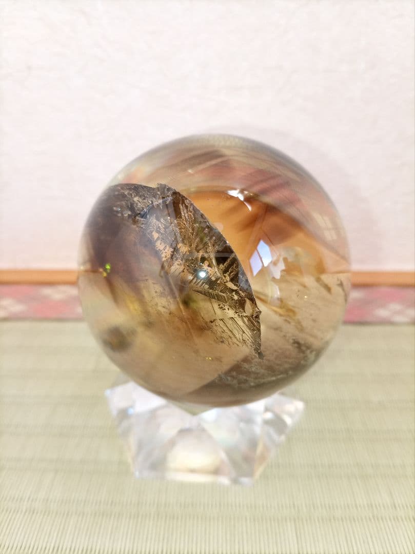 水晶丸玉　球体 置物　クリスタル　天然石