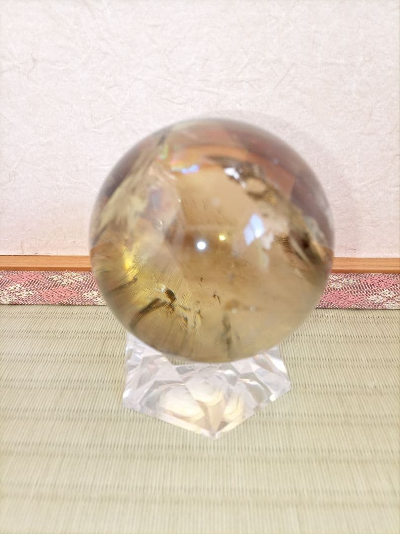 水晶丸玉　球体 置物　クリスタル　天然石