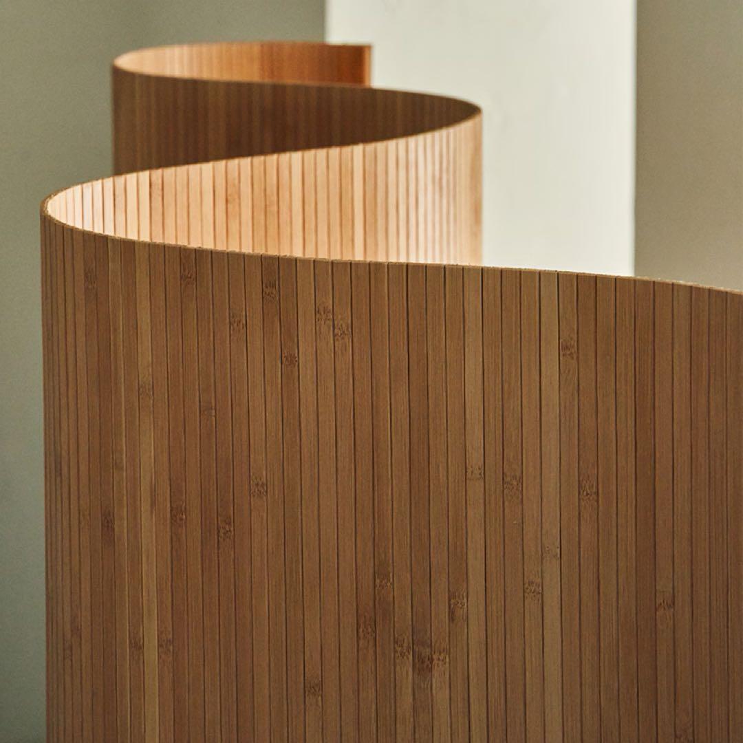 Artek風 ウッドカーブパーテーション　180cm×250cm