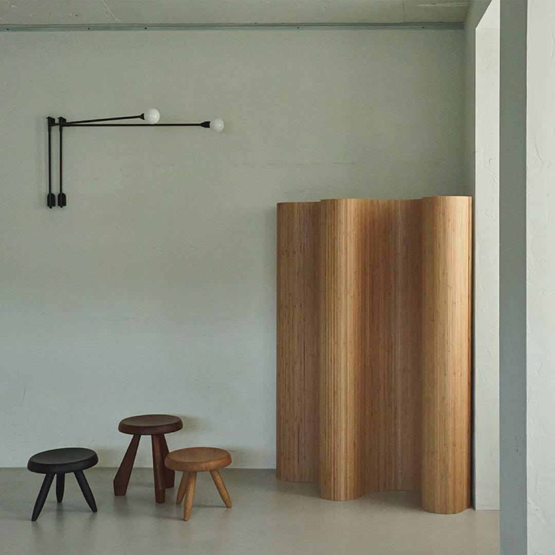 Artek風 ウッドカーブパーテーション　180cm×250cm