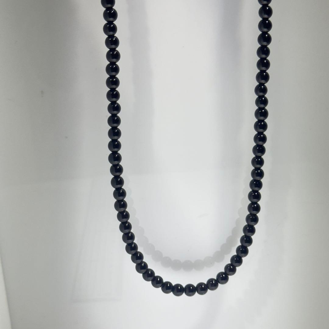 天然モリオンロングネックレスNO26-2621