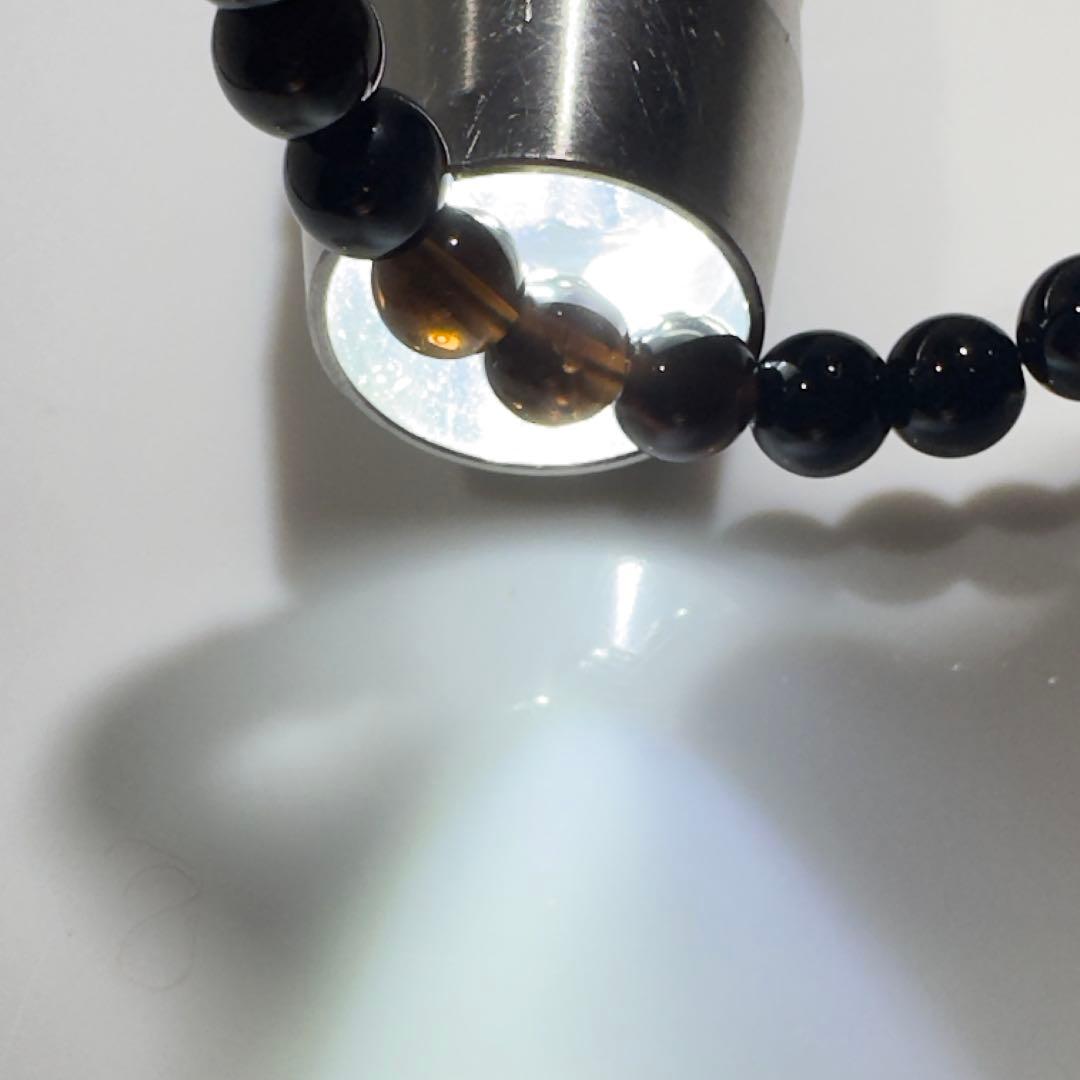 天然モリオンロングネックレスNO26-2621