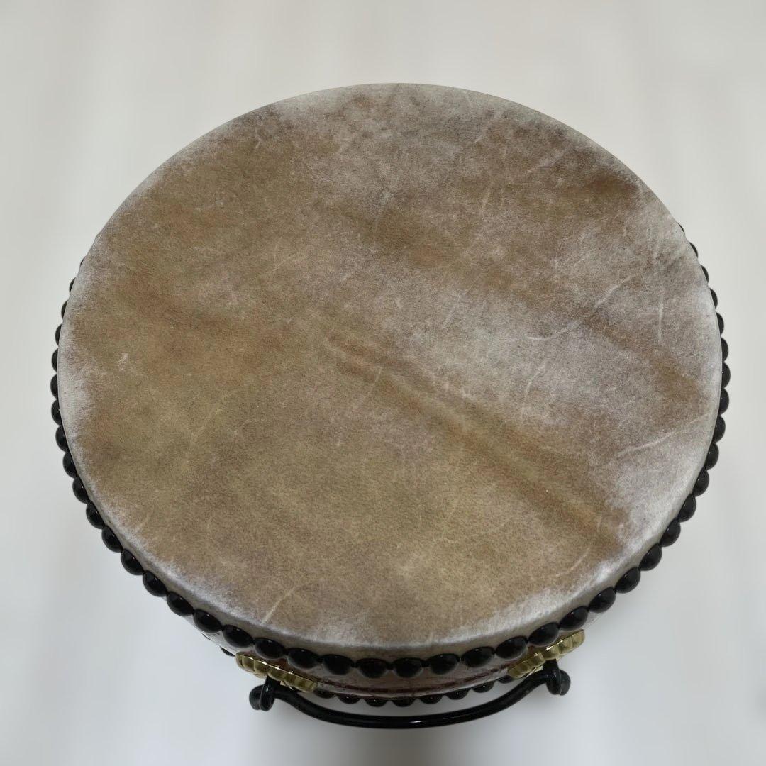 和太鼓 平太鼓 24.5cm 8寸　上鳴 日本製　くりぬき　仙法太鼓　祭り和楽器