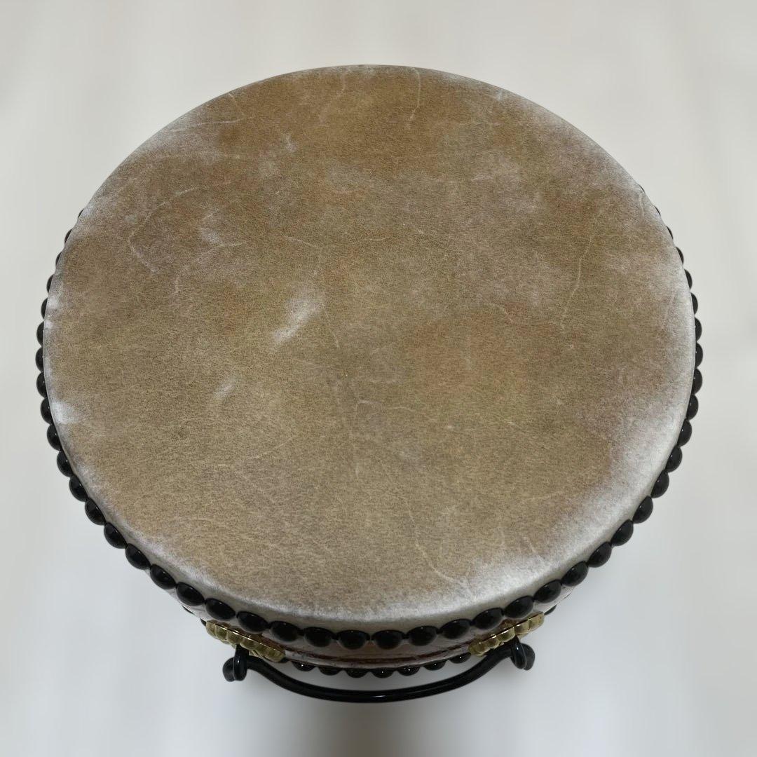 和太鼓 平太鼓 24.5cm 8寸　上鳴 日本製　くりぬき　仙法太鼓　祭り和楽器