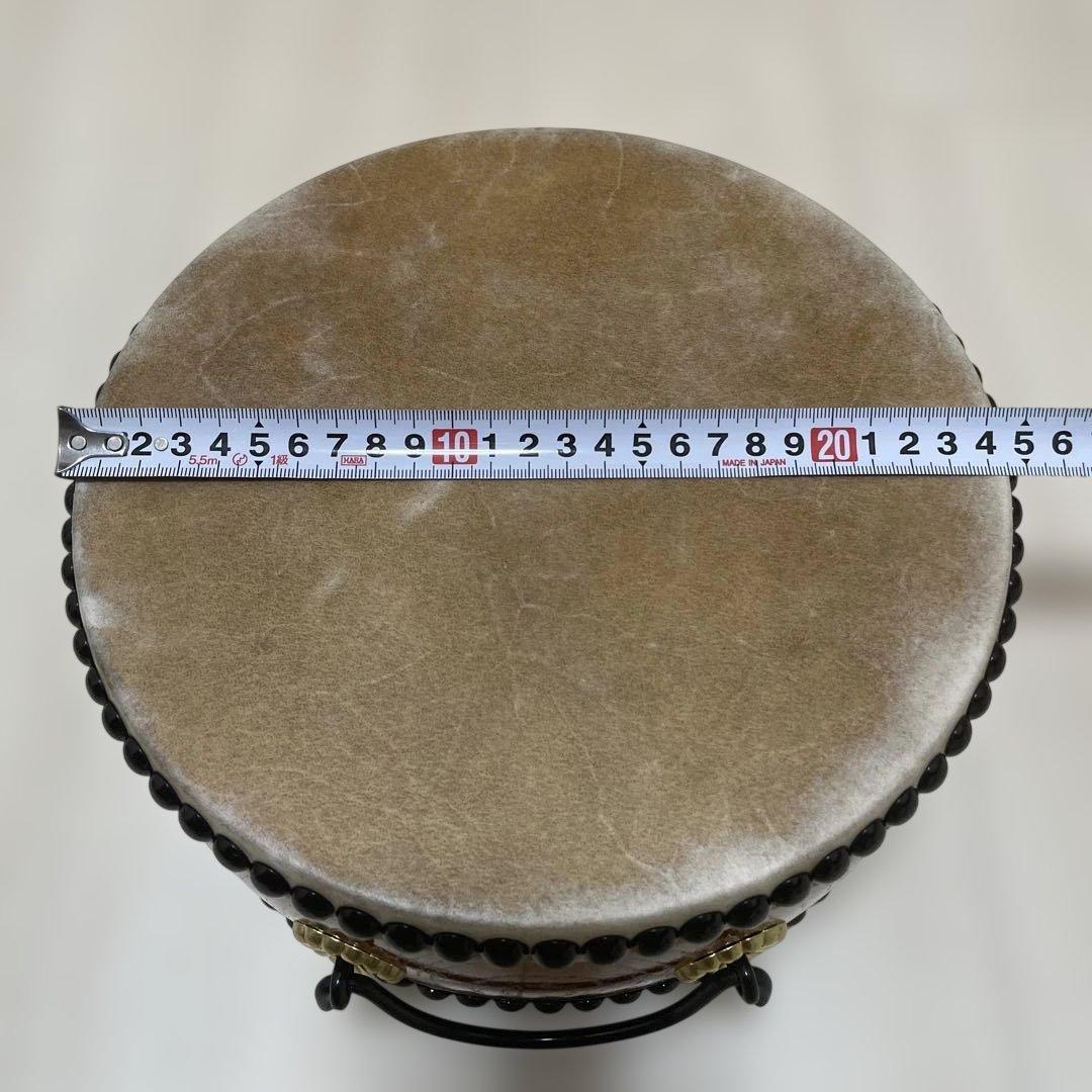 和太鼓 平太鼓 24.5cm 8寸　上鳴 日本製　くりぬき　仙法太鼓　祭り和楽器