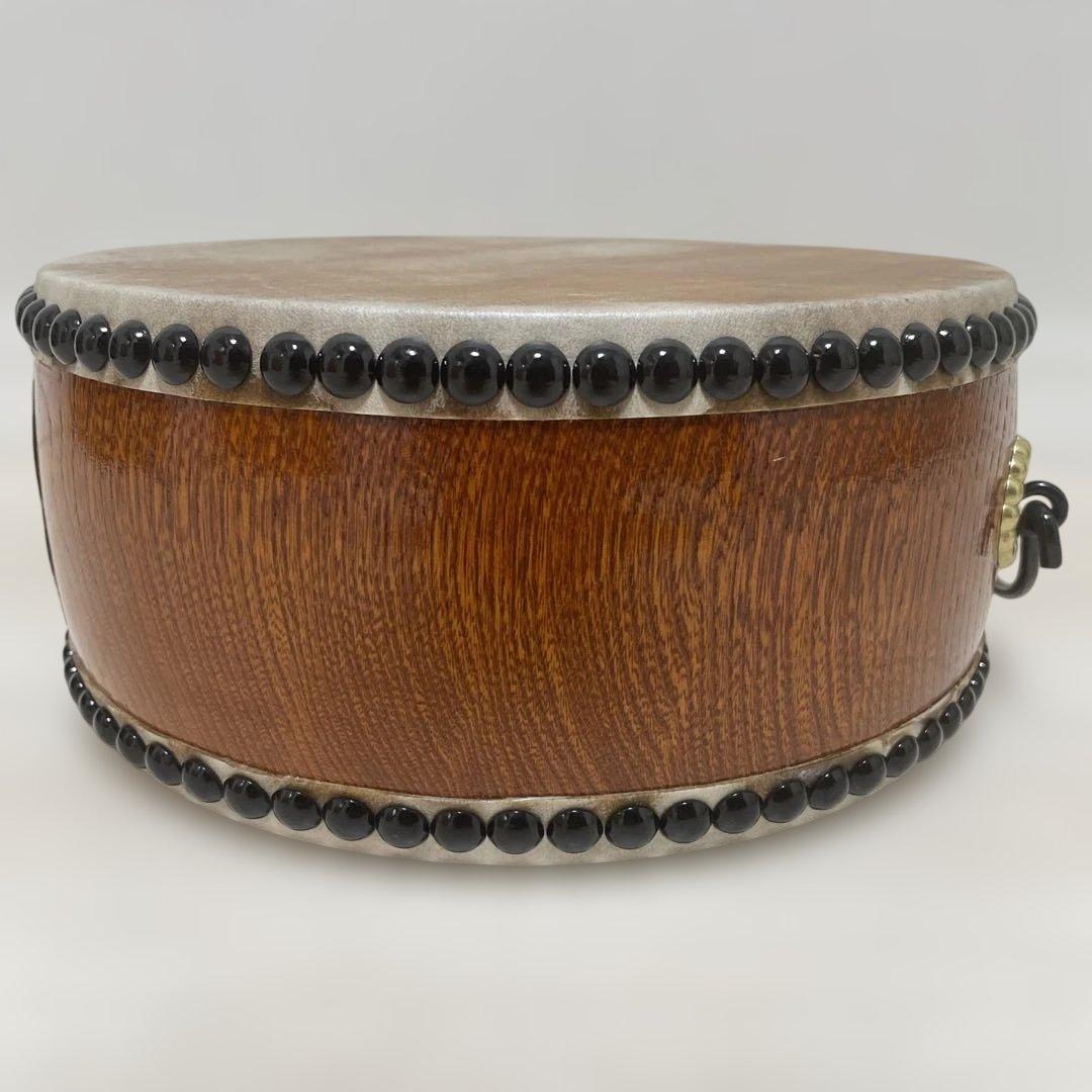 和太鼓 平太鼓 24.5cm 8寸　上鳴 日本製　くりぬき　仙法太鼓　祭り和楽器