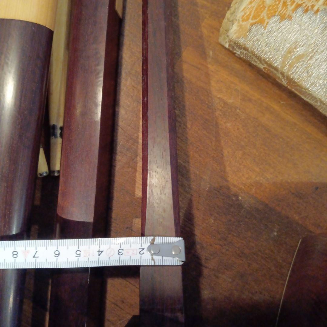 三味線　和楽器　弦楽器　地唄　三ツ折れ　バチ、ケース付