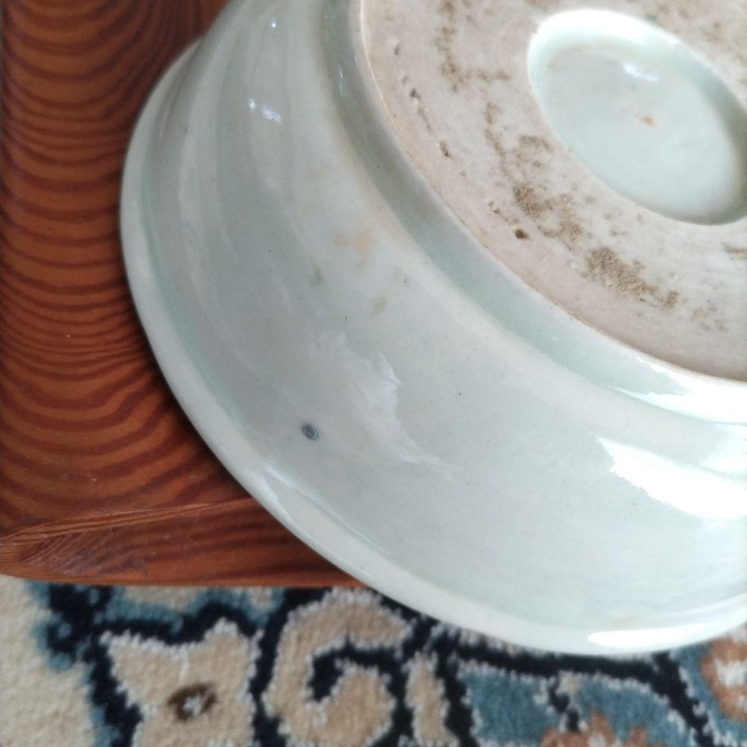 ★ 江戸期 青磁 金魚 色絵 なます皿 5客組 アンティーク