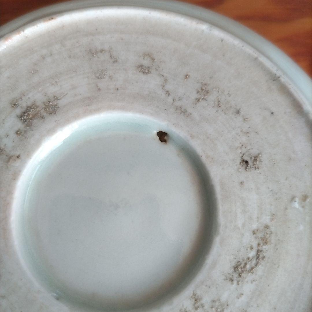 ★ 江戸期 青磁 金魚 色絵 なます皿 5客組 アンティーク