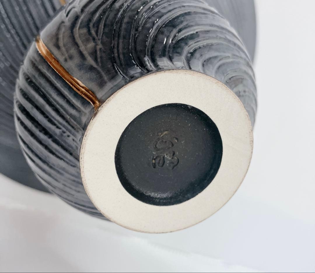 シ*ィ様 清水焼　正明窯　池坊　陶器 花瓶 長瓶 口径約28cm 高さ約22cm