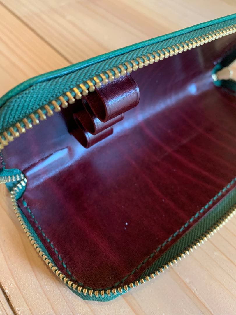 【オーダーメイド】ルガトショルダー　ペンケース　手縫い　キャンモア