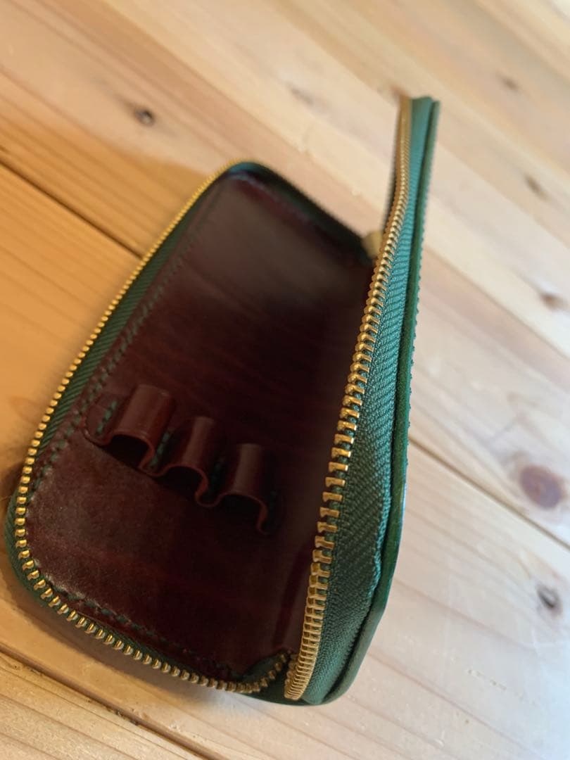 【オーダーメイド】ルガトショルダー　ペンケース　手縫い　キャンモア