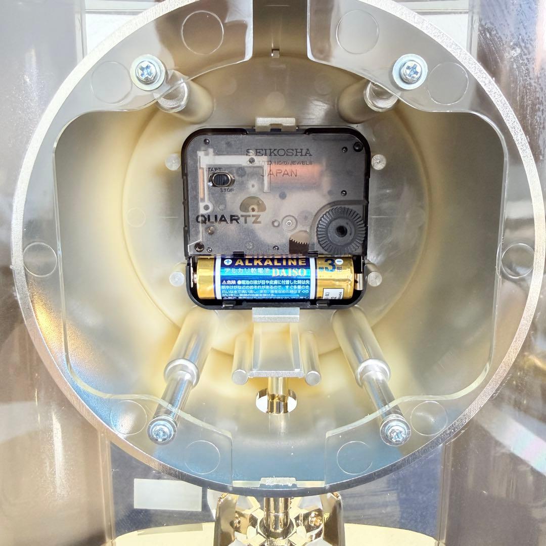 SEIKO 置時計 クリスタル回転飾り QZ690G 新品未使用 稼働品 希少