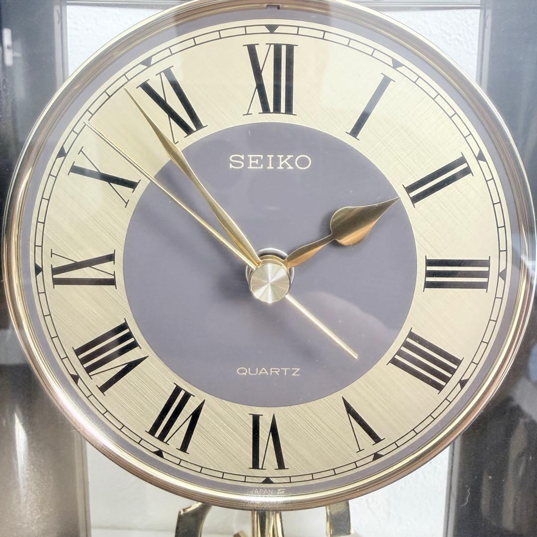 SEIKO 置時計 クリスタル回転飾り QZ690G 新品未使用 稼働品 希少