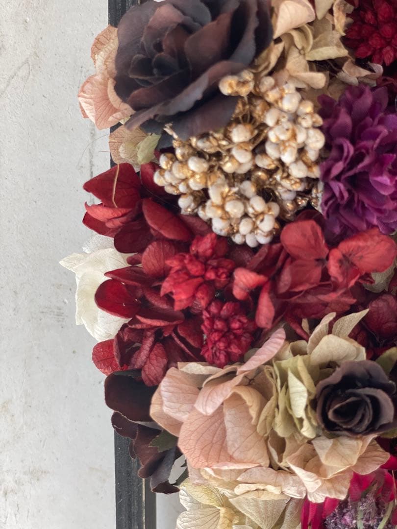 クリスマス　リース　プリザ　ラッピング込み