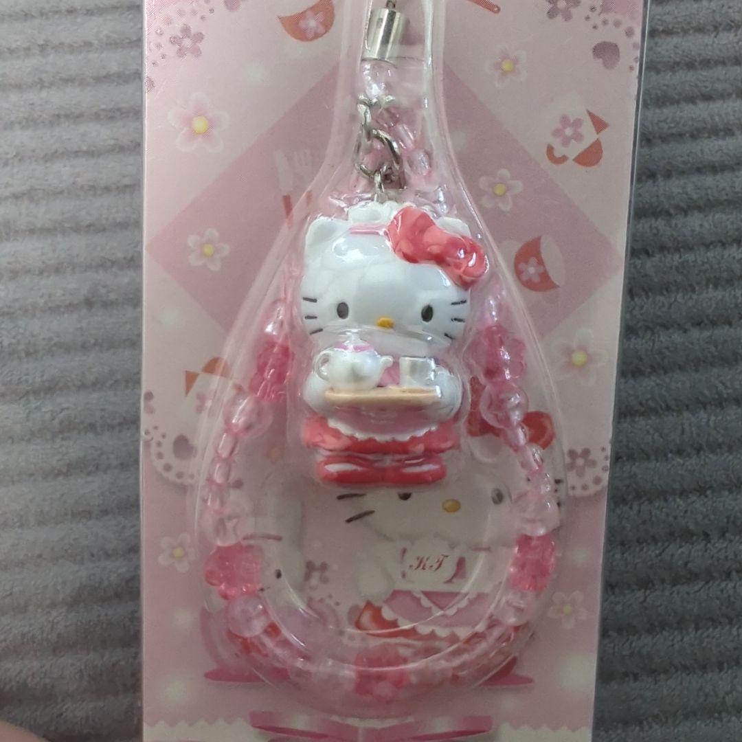 ハローキティ ウェイトレス レストラン限定販売 ビーズストラップ レア