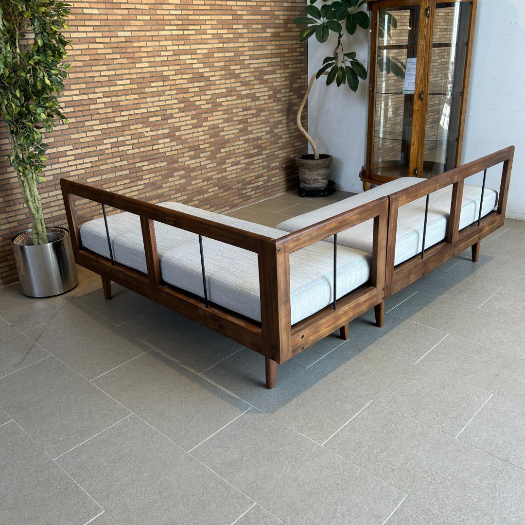 ２個口のa 美品 ♥ unico　ウニコ　コーナーソファー ベンチセット