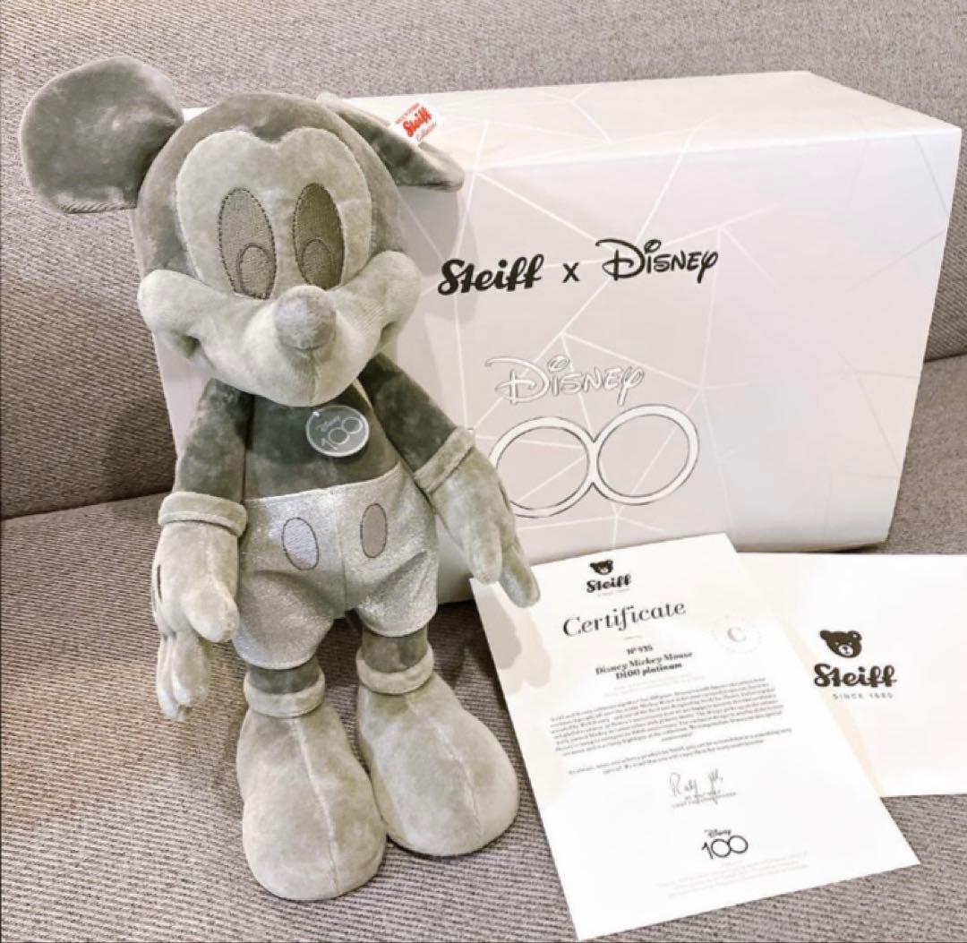 新品 限定 Steiff シュタイフ ディズニー D100 ミッキー ぬいぐるみ