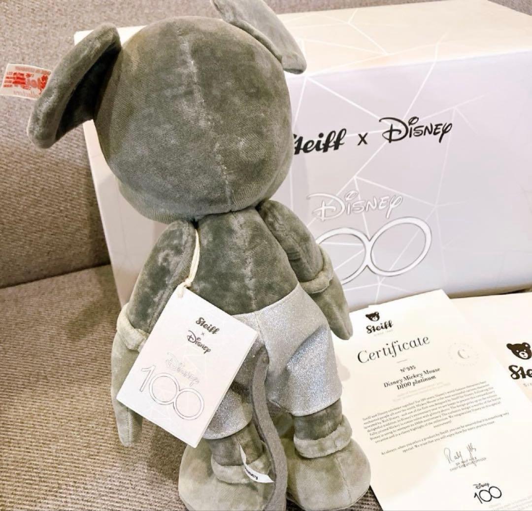 新品 限定 Steiff シュタイフ ディズニー D100 ミッキー ぬいぐるみ