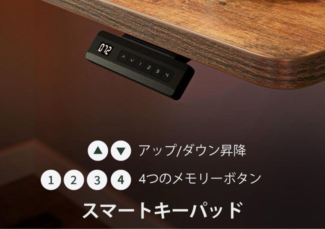 FEZIBO 電動 昇降デスク 幅120cm 上下昇降デスク 自動昇降式デスク
