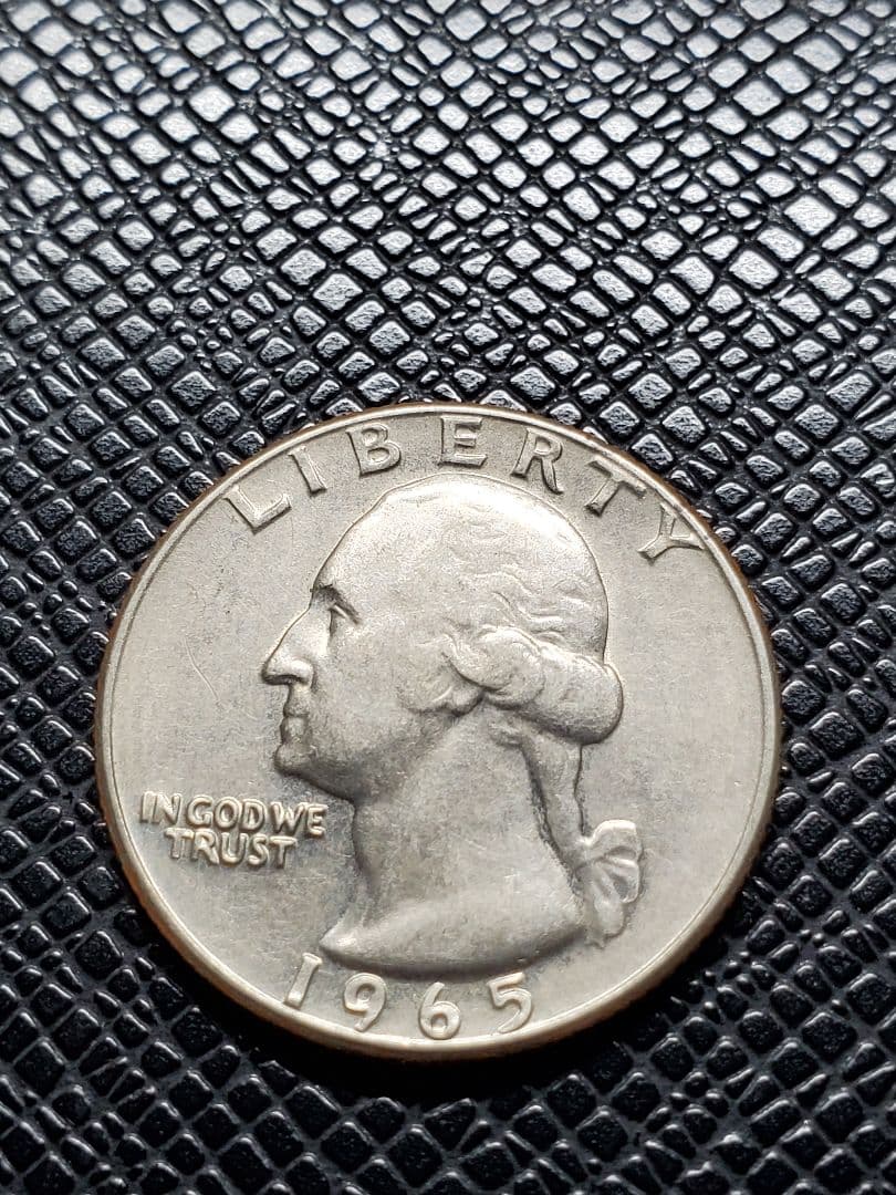 263.　極美品　1965年　アメリカ　ワシントン　クォーター　25セント
