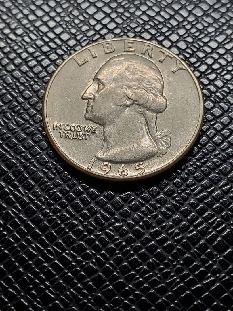 263.　極美品　1965年　アメリカ　ワシントン　クォーター　25セント